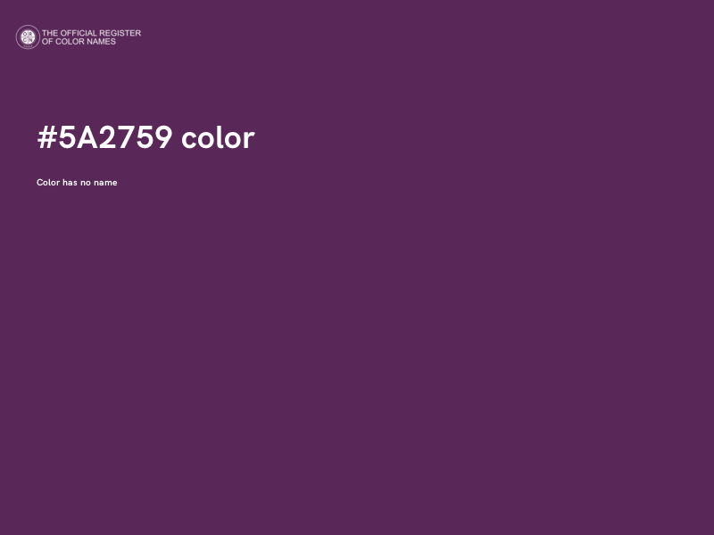 #5A2759 color image