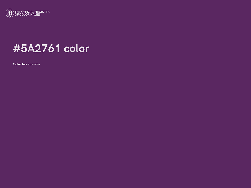 #5A2761 color image