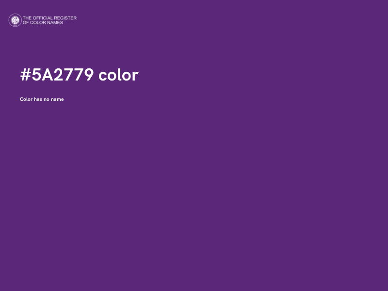 #5A2779 color image