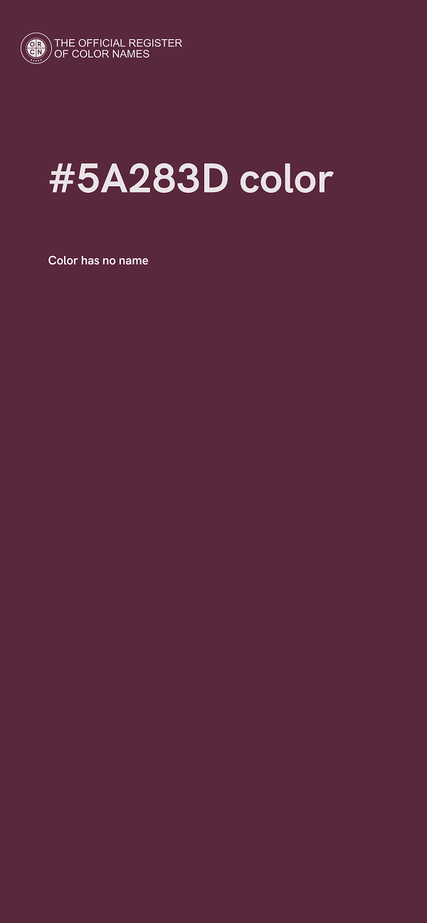 #5A283D color image