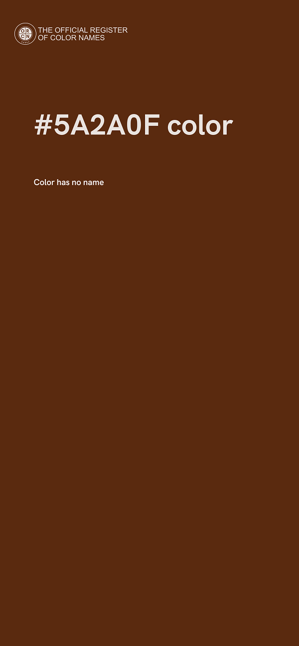 #5A2A0F color image