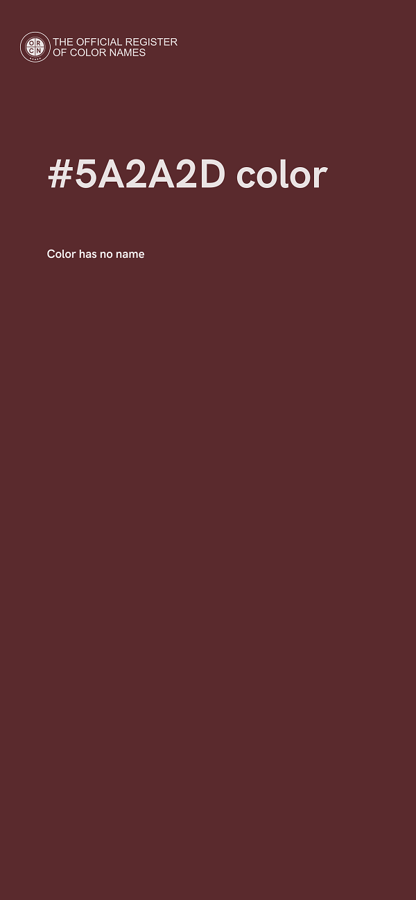 #5A2A2D color image