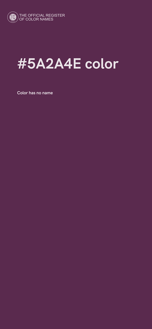 #5A2A4E color image