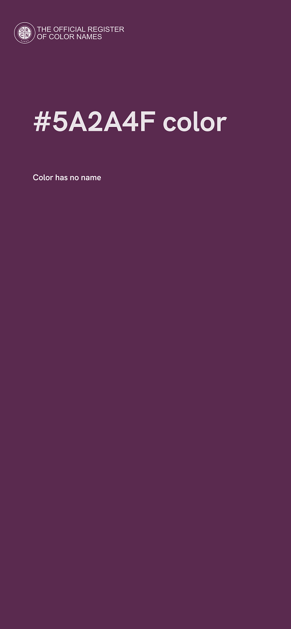 #5A2A4F color image