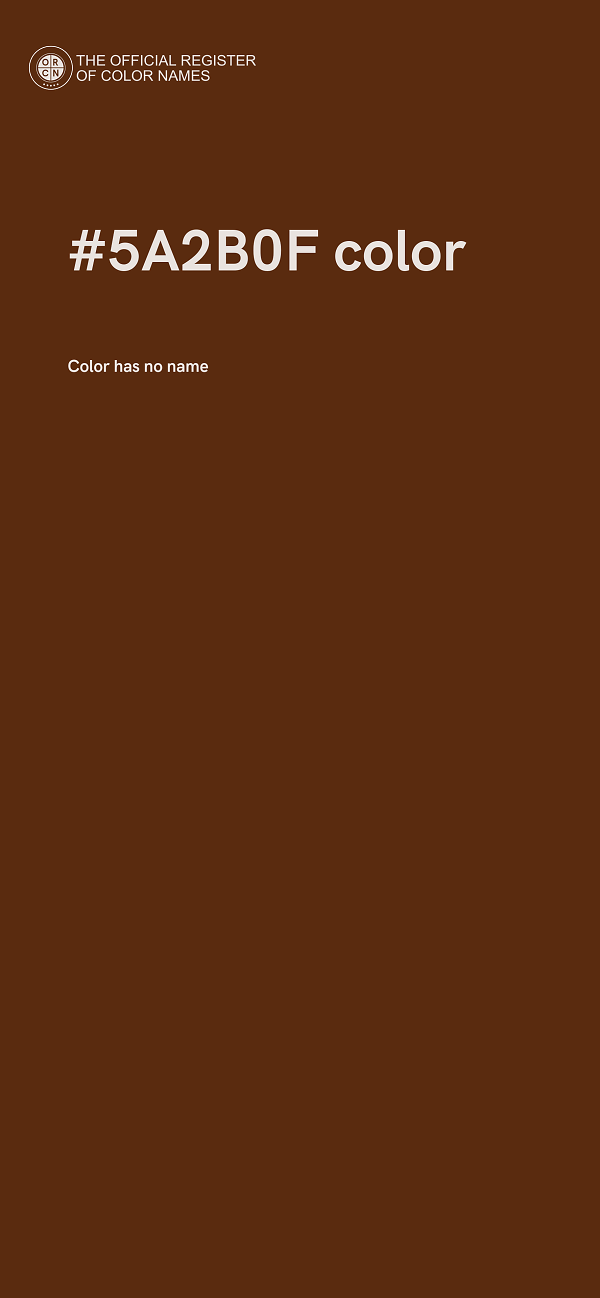 #5A2B0F color image