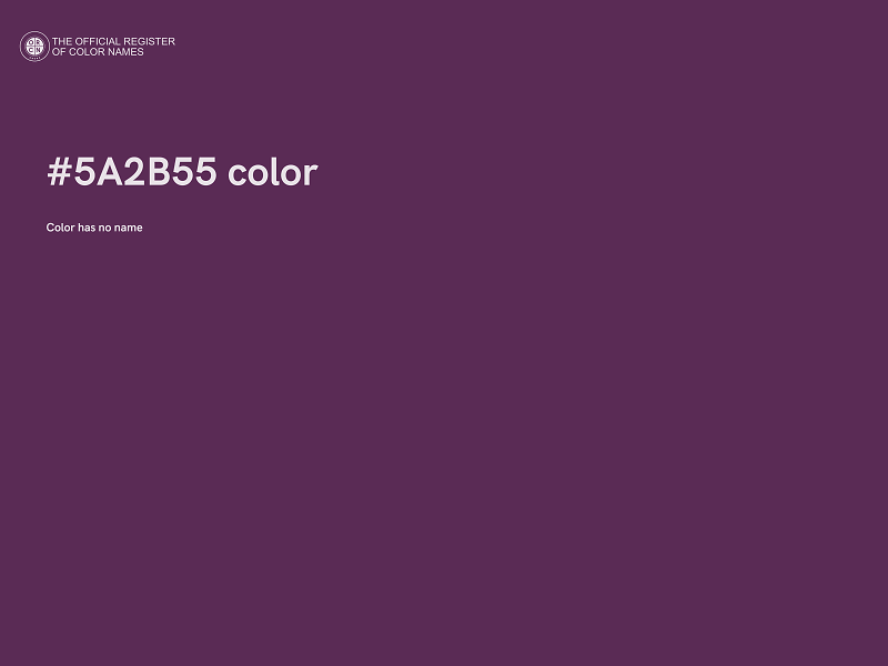 #5A2B55 color image