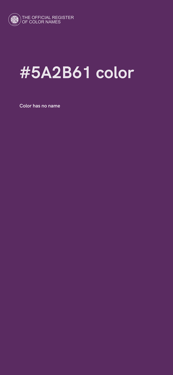#5A2B61 color image