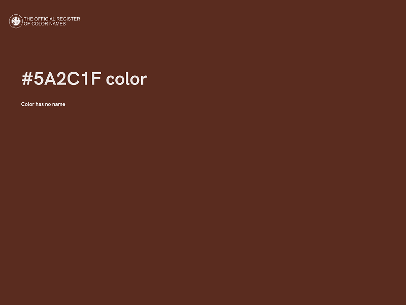 #5A2C1F color image