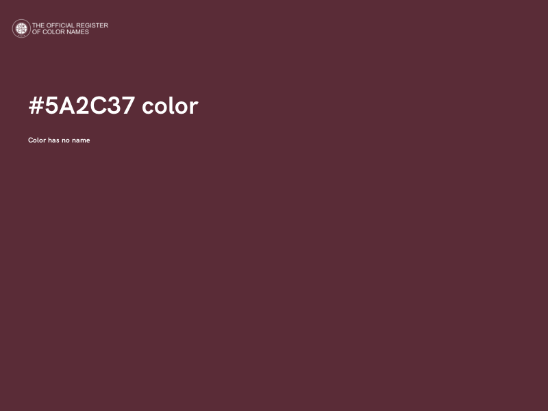#5A2C37 color image