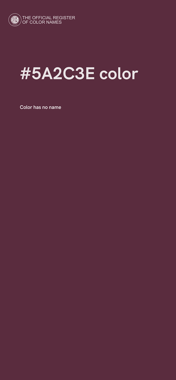 #5A2C3E color image