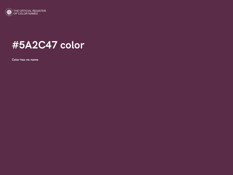 #5A2C47 color image