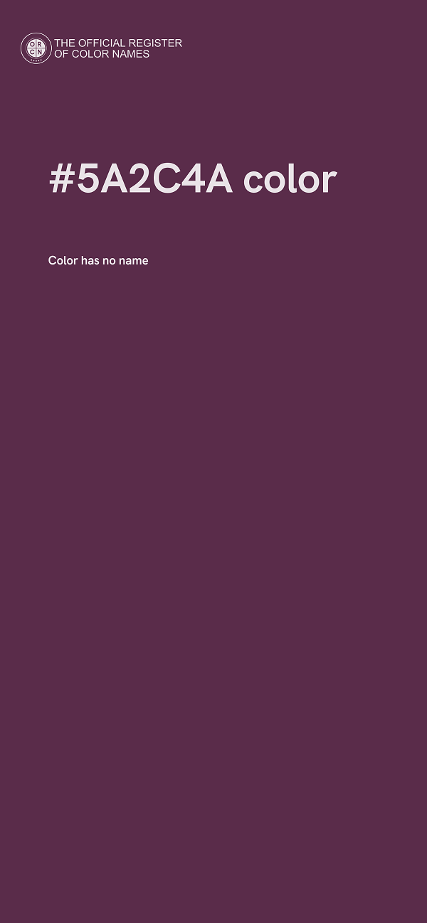#5A2C4A color image