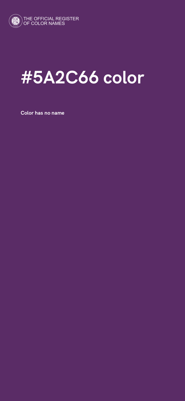 #5A2C66 color image