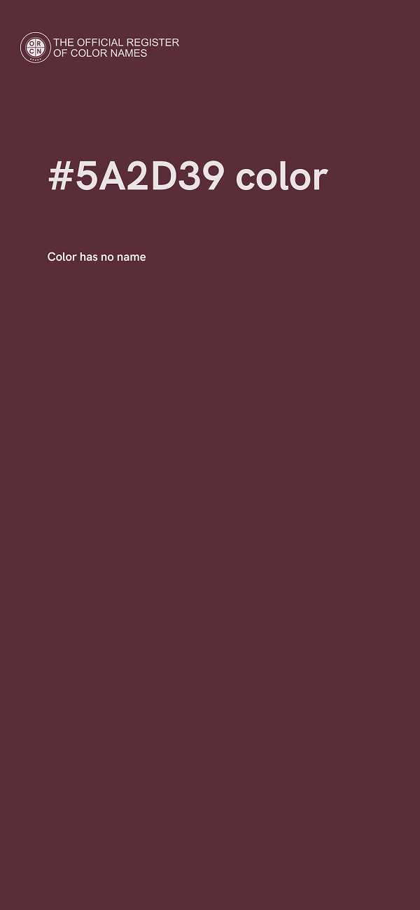 #5A2D39 color image