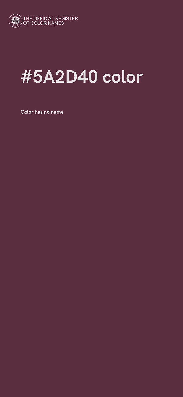 #5A2D40 color image