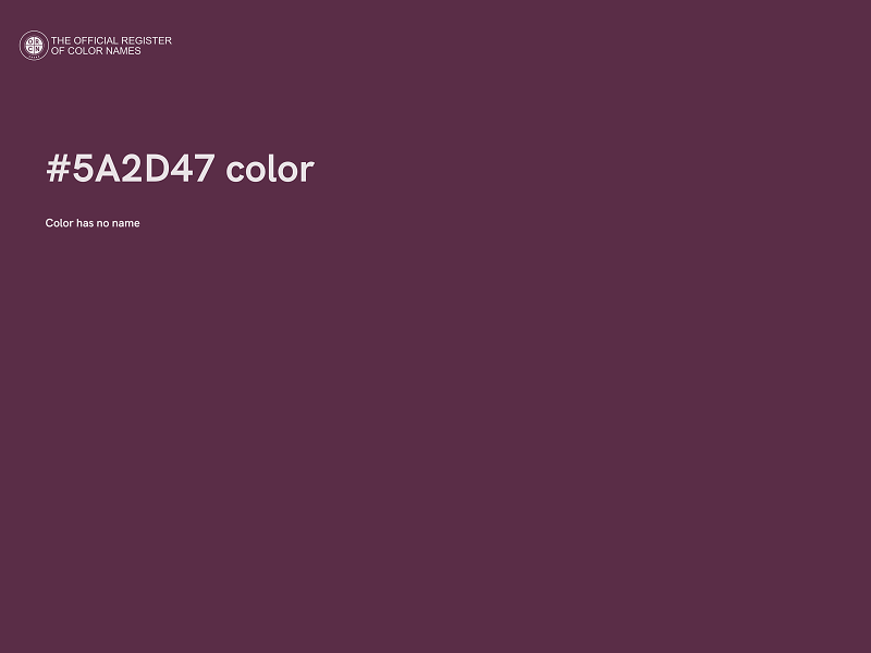 #5A2D47 color image