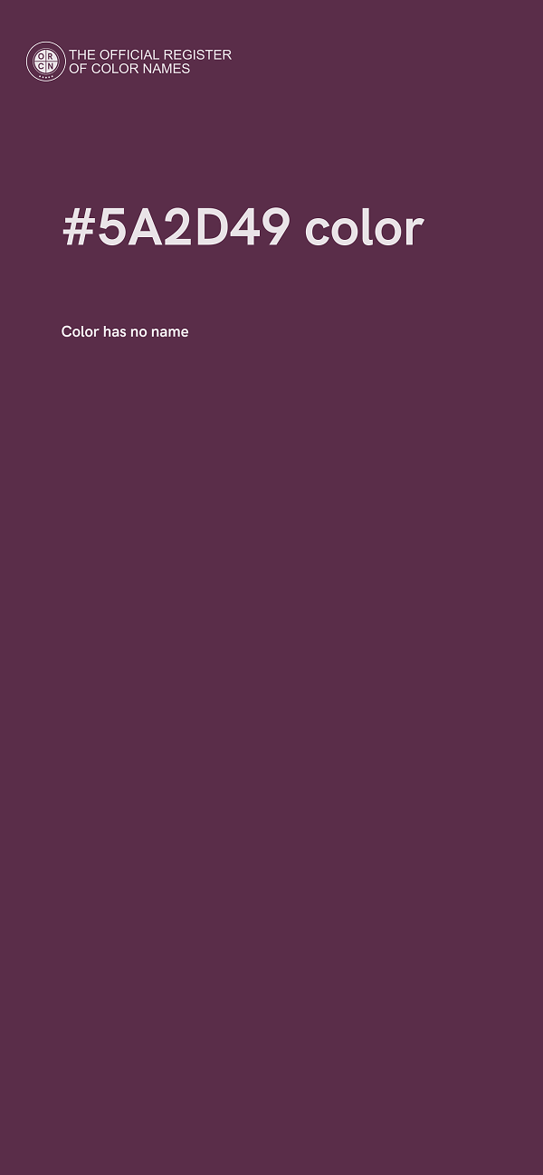 #5A2D49 color image