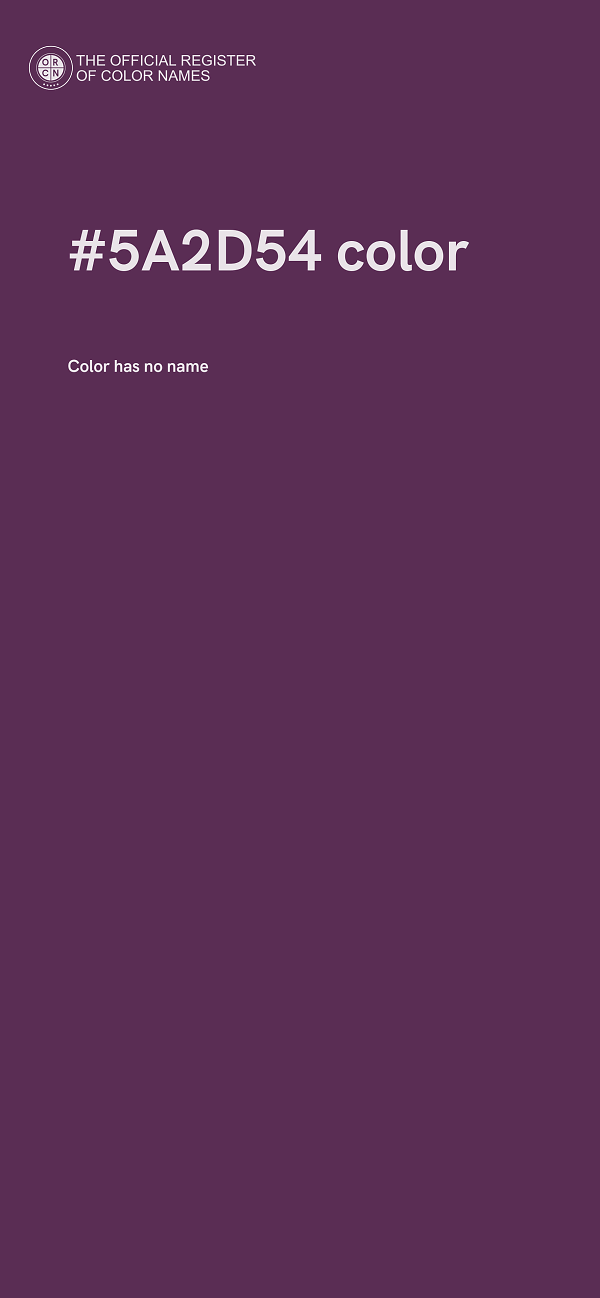 #5A2D54 color image