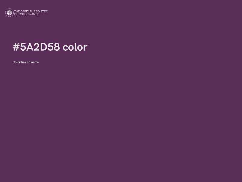 #5A2D58 color image