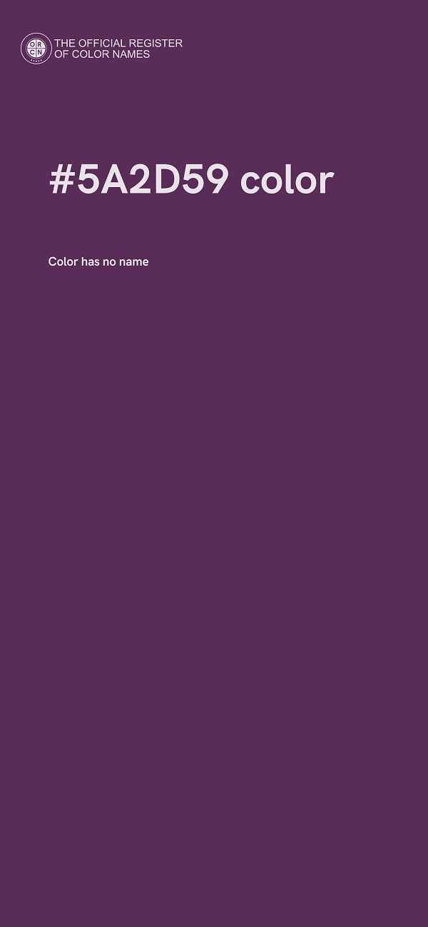 #5A2D59 color image