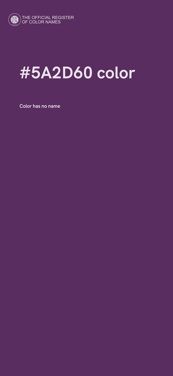 #5A2D60 color image