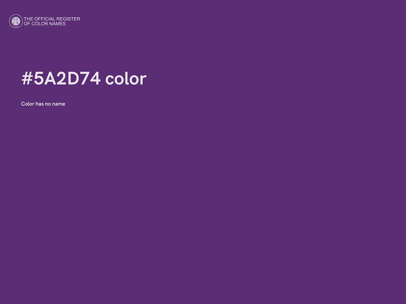 #5A2D74 color image