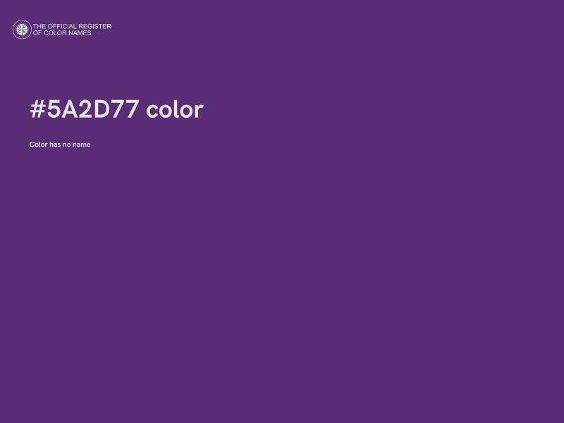 #5A2D77 color image