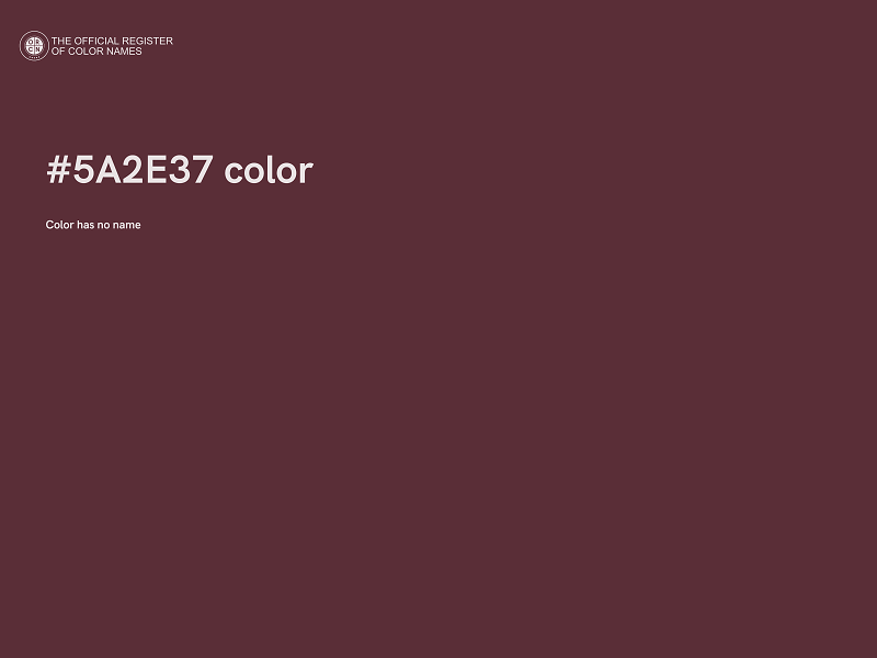 #5A2E37 color image