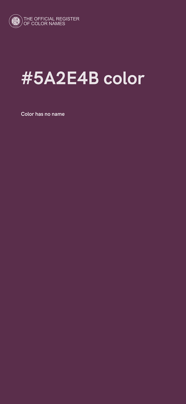 #5A2E4B color image