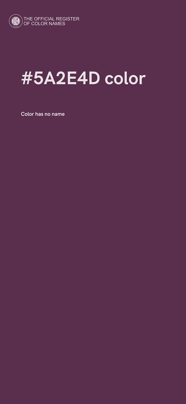 #5A2E4D color image
