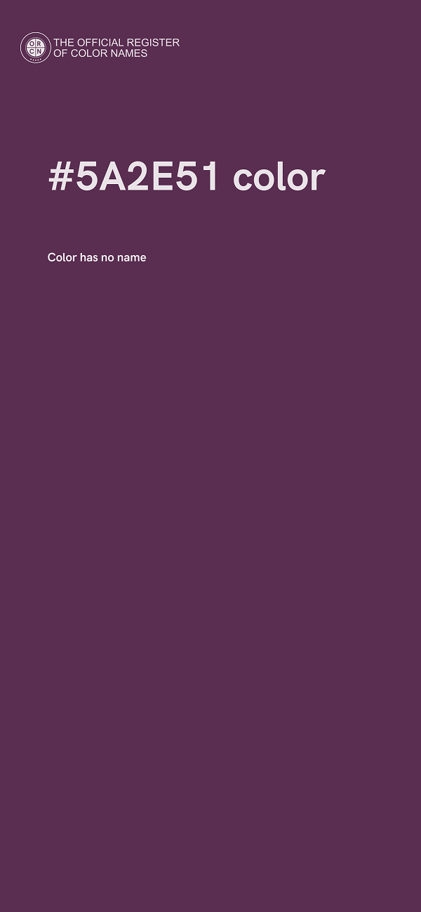 #5A2E51 color image