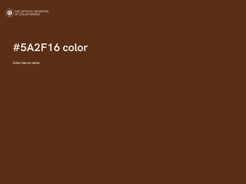 #5A2F16 color image