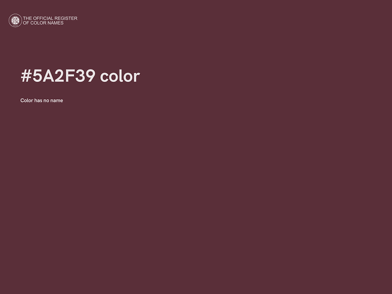 #5A2F39 color image