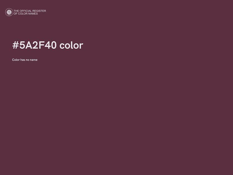 #5A2F40 color image