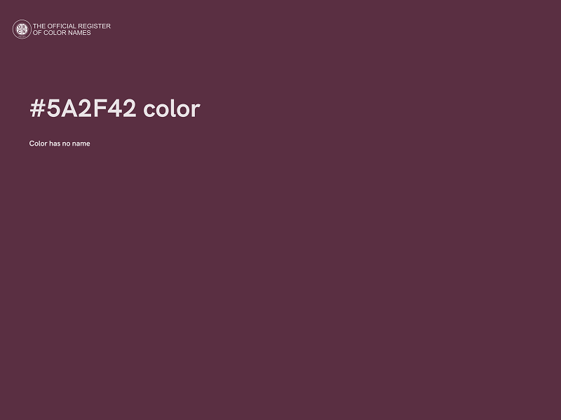 #5A2F42 color image