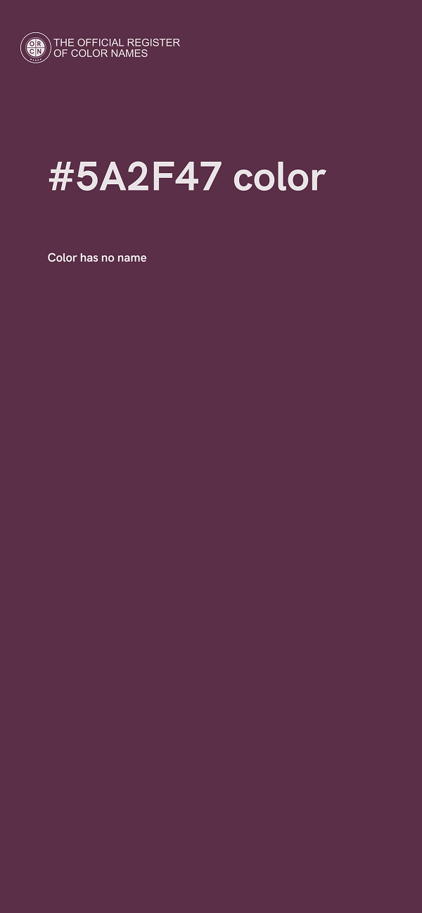 #5A2F47 color image