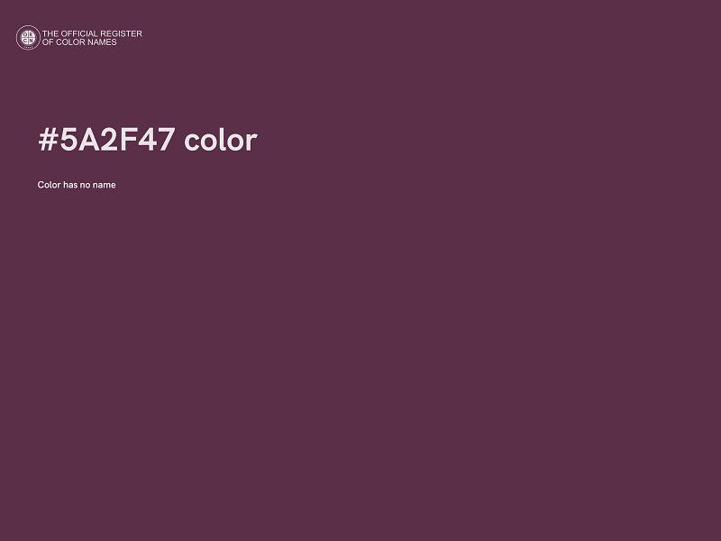 #5A2F47 color image