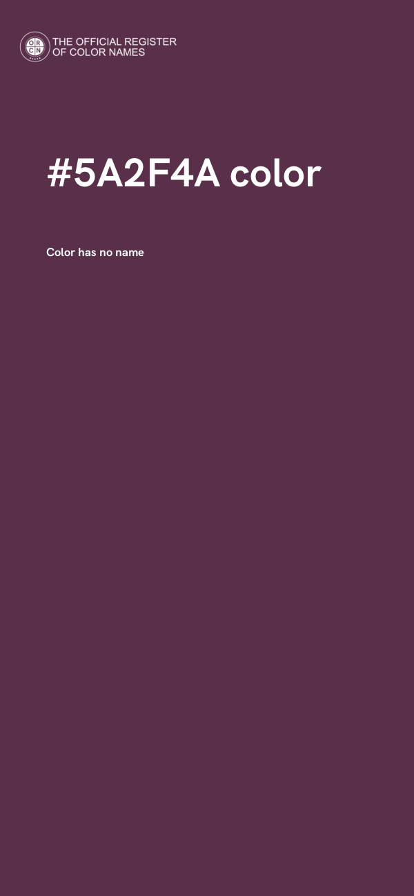 #5A2F4A color image