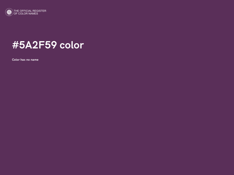 #5A2F59 color image