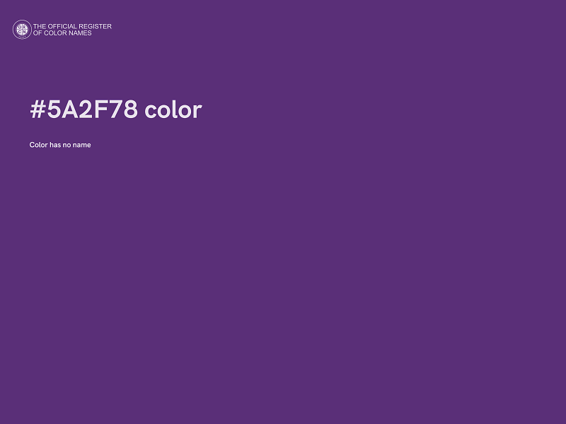 #5A2F78 color image