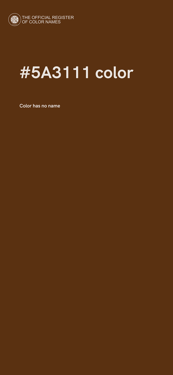 #5A3111 color image