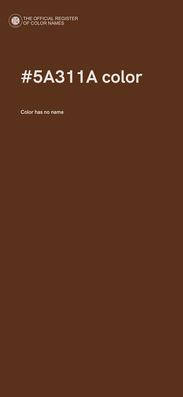 #5A311A color image