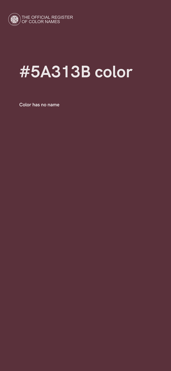 #5A313B color image