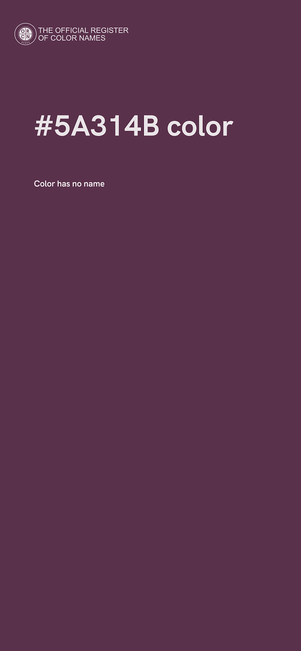 #5A314B color image