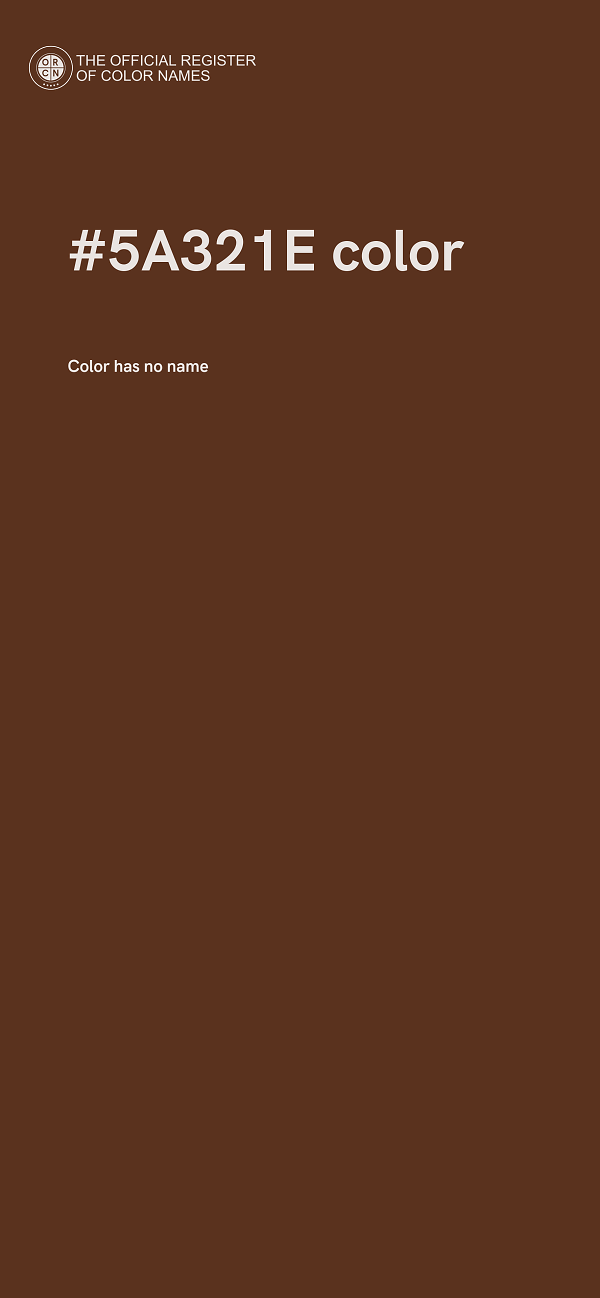 #5A321E color image