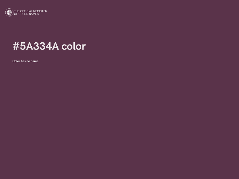 #5A334A color image