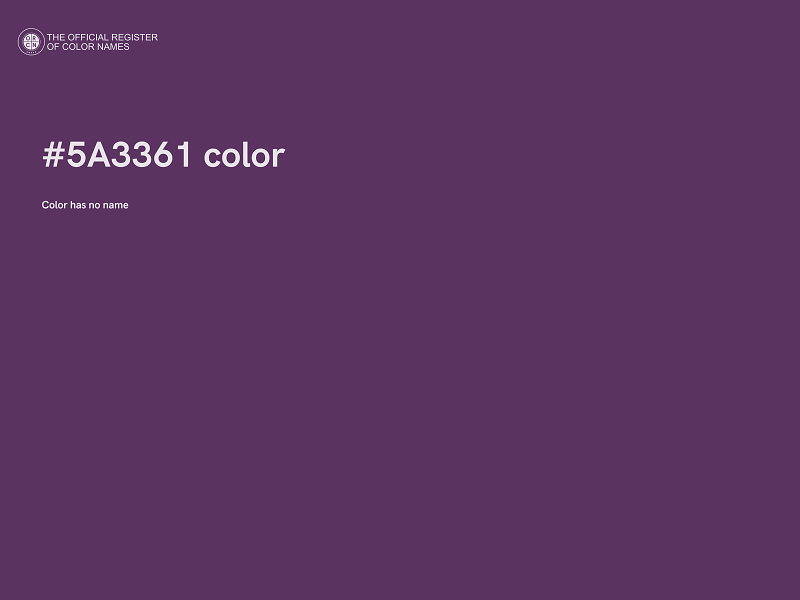 #5A3361 color image
