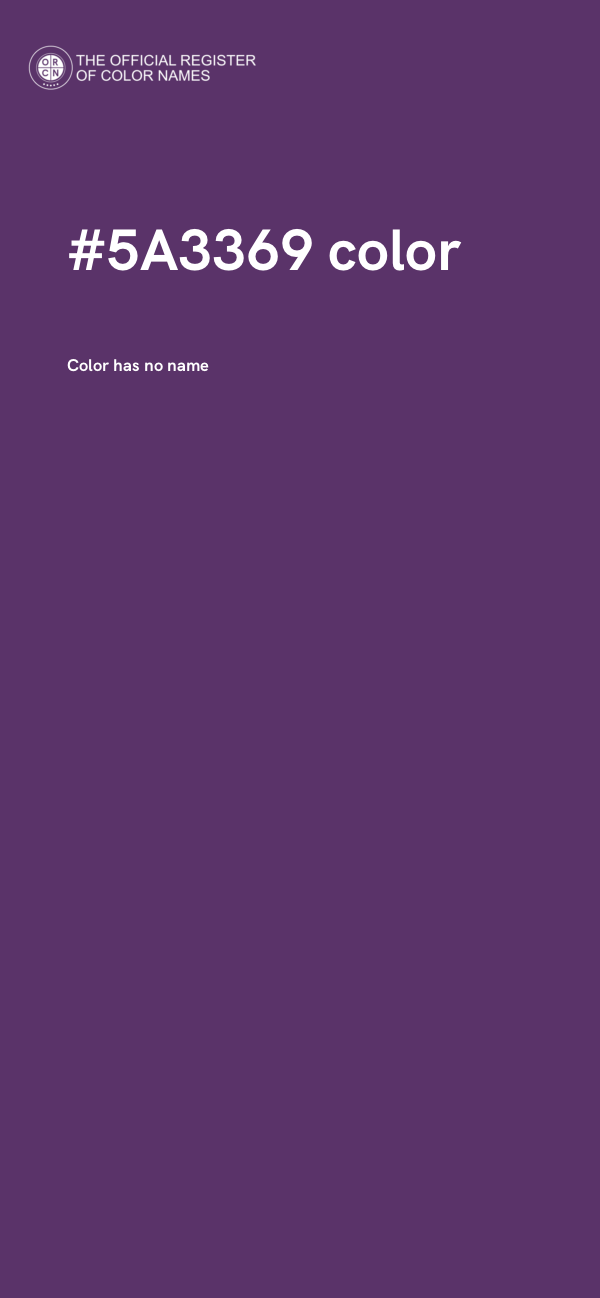 #5A3369 color image