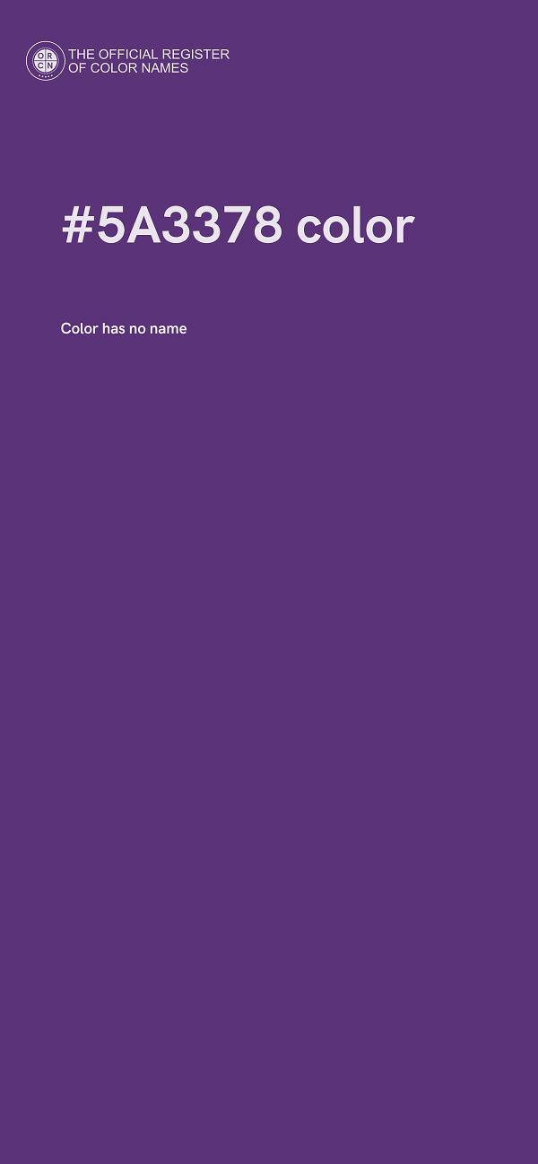 #5A3378 color image