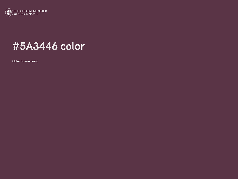 #5A3446 color image